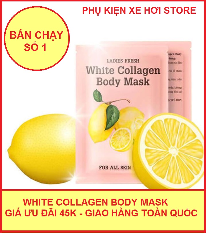 [HCM]White Collagen Body Mask - Ủ trắng chanh Qlady 1-SIÊU TRẮNG NHANH BẬT TÔNG CHỈ 1 LIỆU TRÌNH