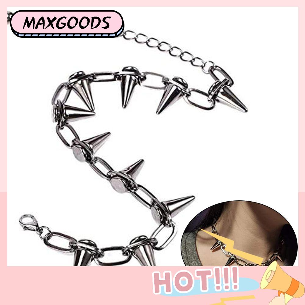 Vòng Cổ Punk 1 Chiếc, Vòng Cổ Choker Đinh Tán Phong Cách Harajuku Vòng Cổ Dây Xích Thủ Công Punk Goth Vòng Cổ Đinh Tán Vòng Cổ Gothic Rock
