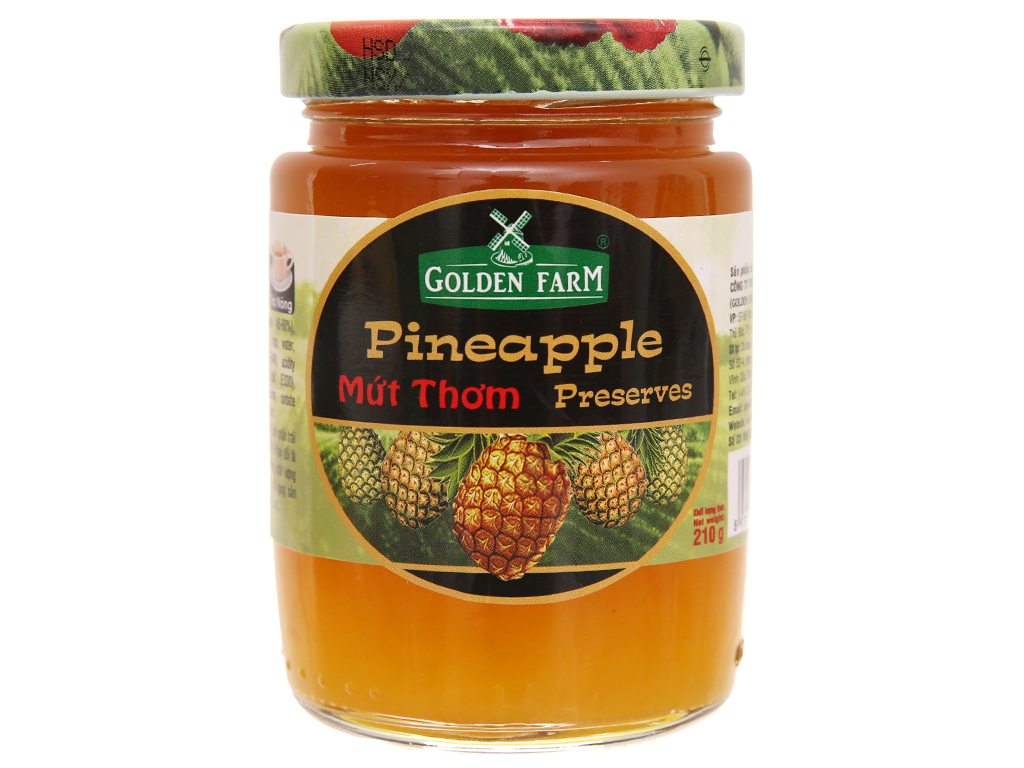Mứt quả dứa golden farm, 210g