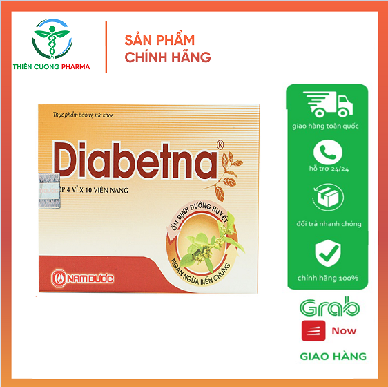 Diabetna hỗ trợ Ổn định đường huyết từ dây thìa canh - Hộp 40 viên của Nam Dược, giảm tiểu đường