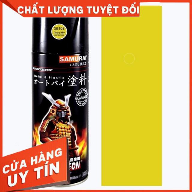 Samurai 108 - Sơn xịt Samurai màu vàng crom 108