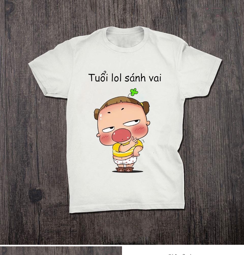 [HCM][HOT FREESHIP] Áo thun nam nữ tay ngắn chất Cotton vải mềm mịn Áo phông nam nữ cộc tay in hình Quỳnh Aka L.O.L siêu ngầu từ ANANSHOP