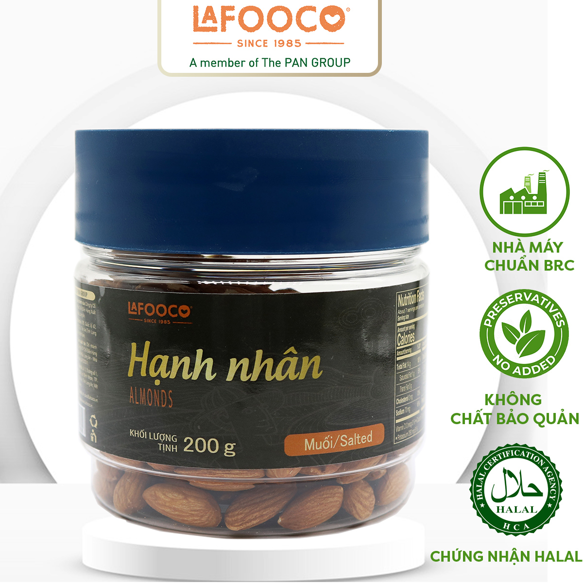 Lafooco hạnh nhân mỹ sấy muối hủ 200g