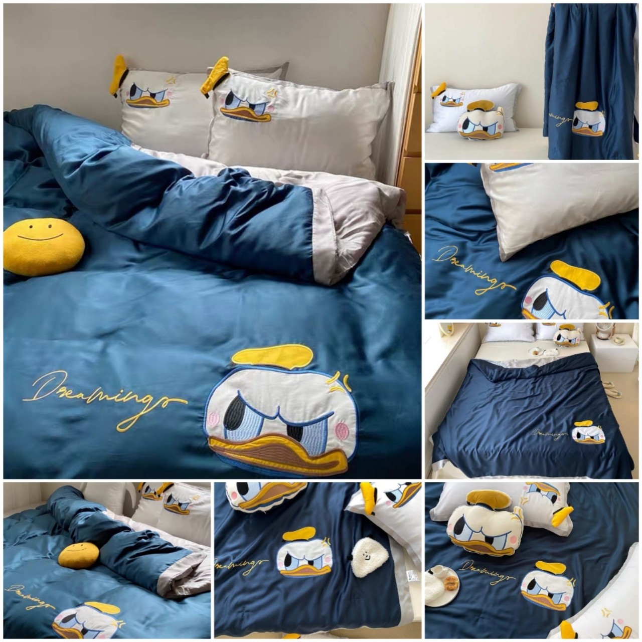 Set 5 món chăn ga gối lụa tencel "disney" - tencel 80s nhập khẩu cao cấp