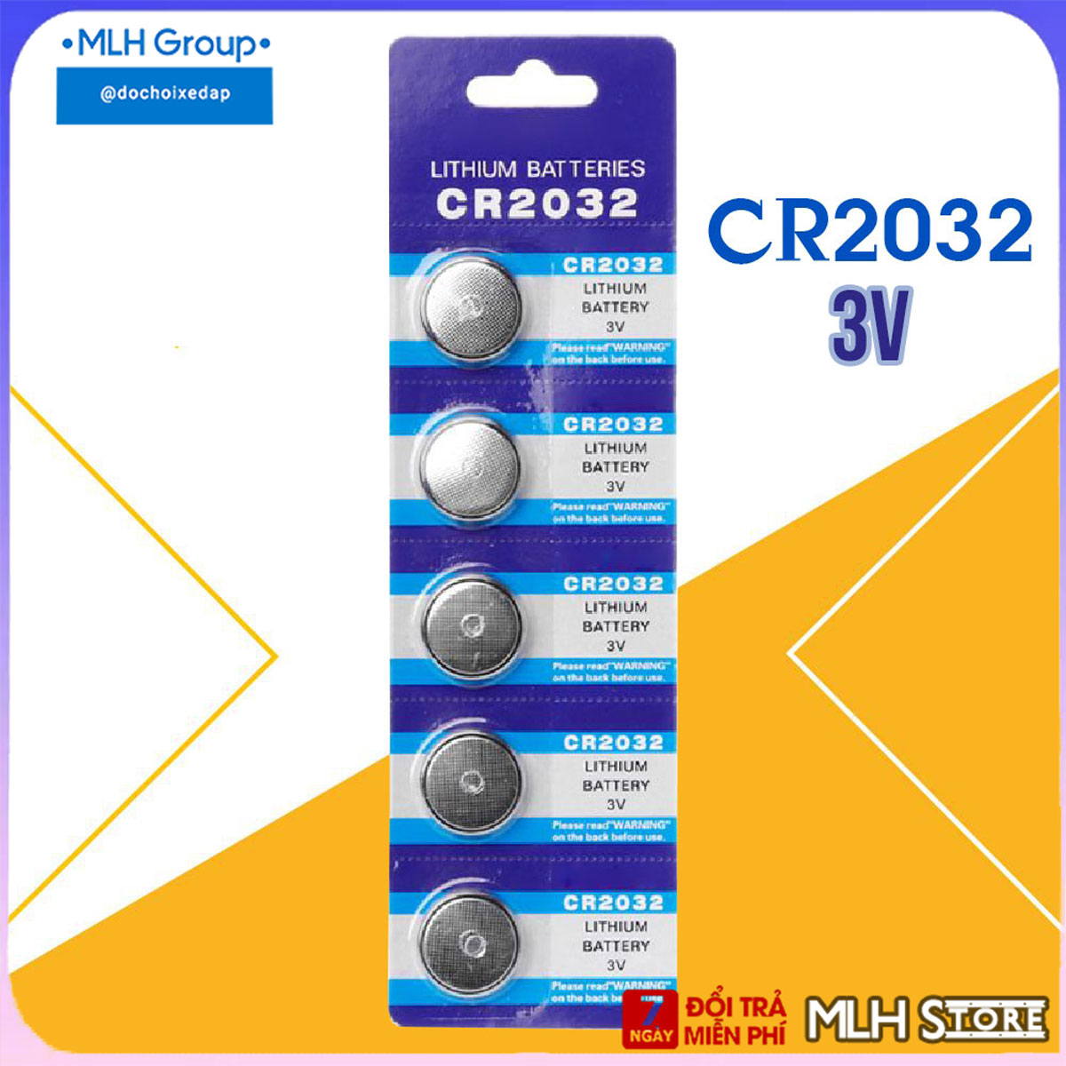 Pin Cúc Áo CR2032/ BR2032 Lithium 3V Cho Đồng Hồ Điện Tử/ Đèn Xe Đạp/ Đồ Chơi/ Máy Tính/ Điều Khiển Từ Xa MLH