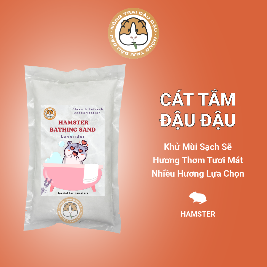 Cát tắm hamster đậu đậu khử mùi hương thơm tươi mát 1kg