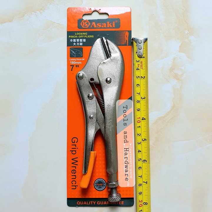 Kìm chết mỏ bằng bấm ống đồng Asaki AK-8260 7inch/175mm (Kìm chết điện lạnh)