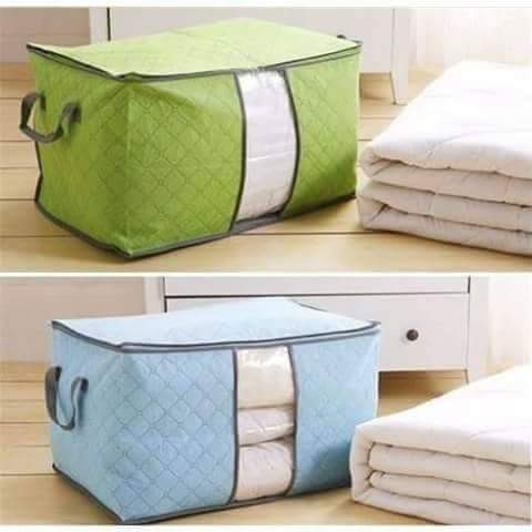 Combo 3 túi vải đựng chăn màn quần áo đa năng - giao màu ngẫu nhiên