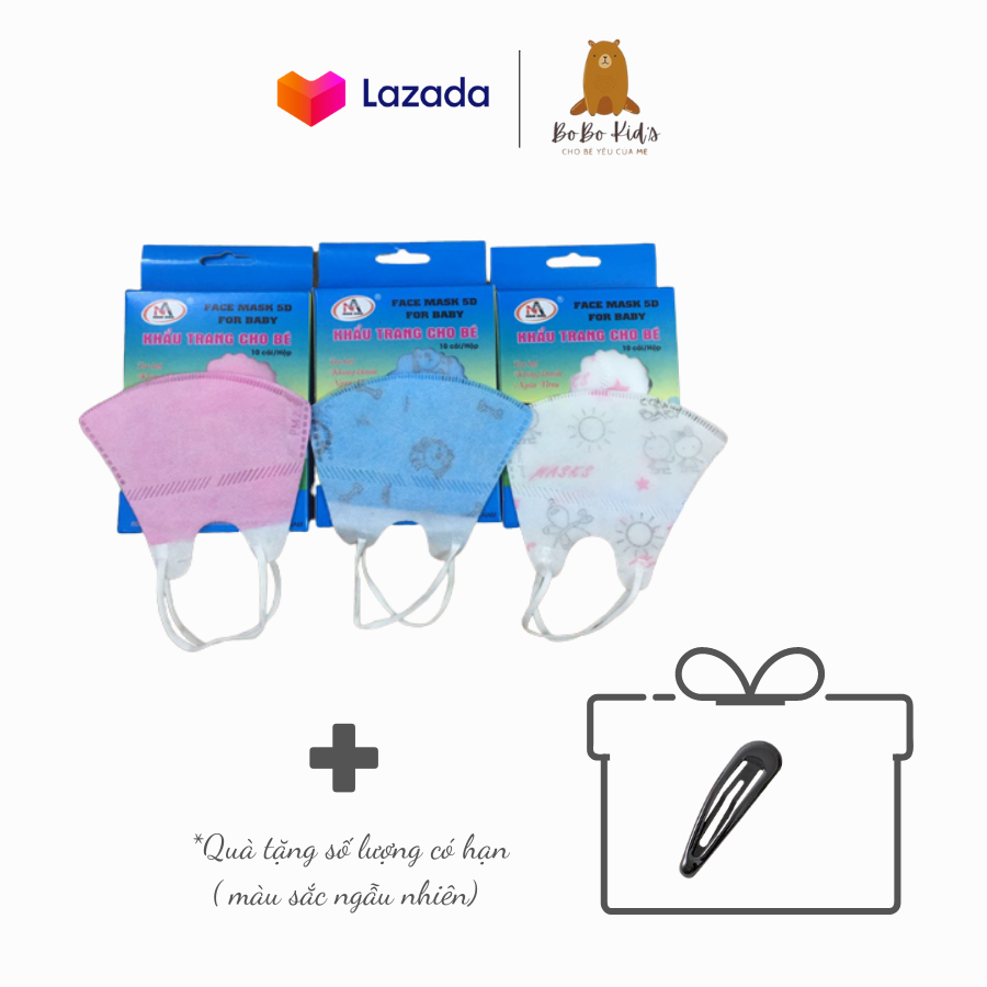 Hộp 10 chiếc khẩu trang 5d mask trẻ em