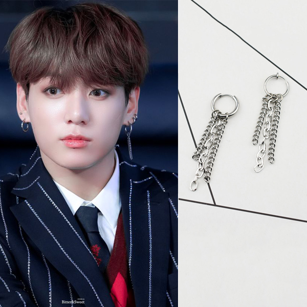 Khuyên tai nam - khuyên nam BTS - bông tai Unisex titan không gỉ