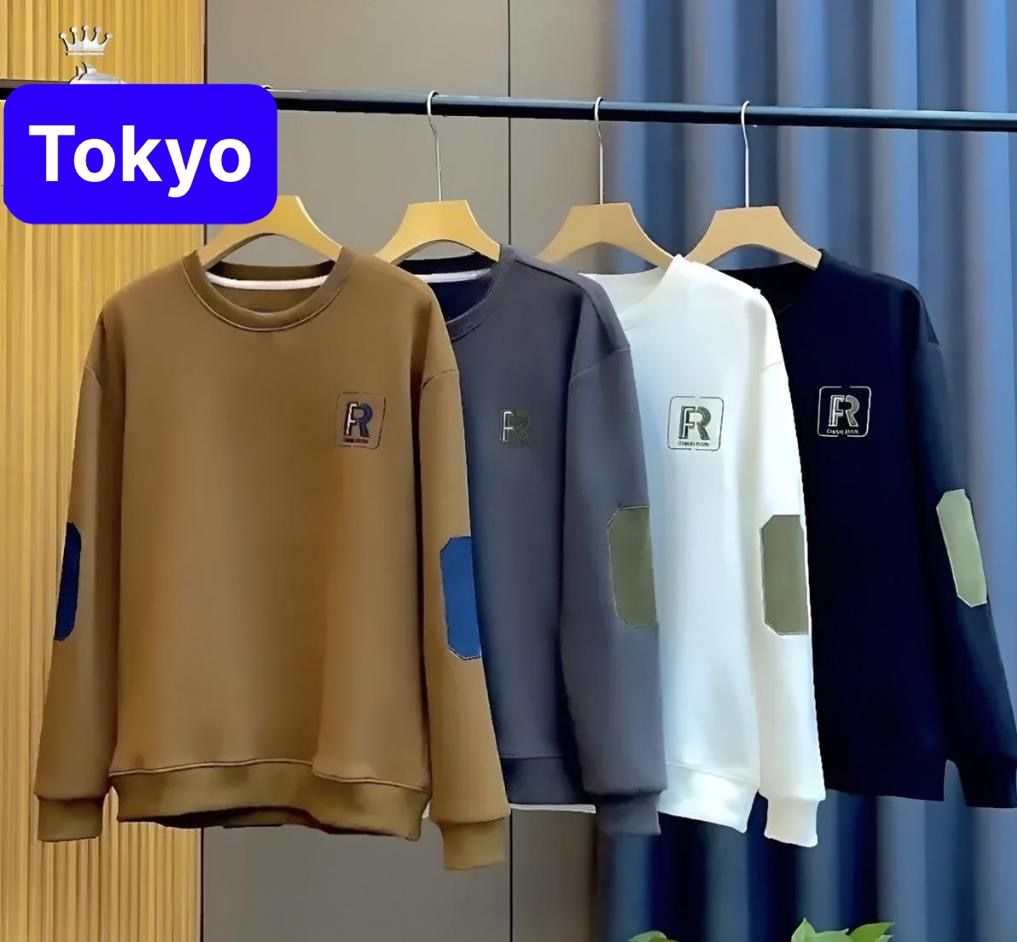 ÁO KHOÁC HOODIE KHÔNG NÓN LÓT NHUNG TAY DÀI THÊU CHỮ R PHONG CÁCH SANH ĐIỆU - TOKYO FASHION