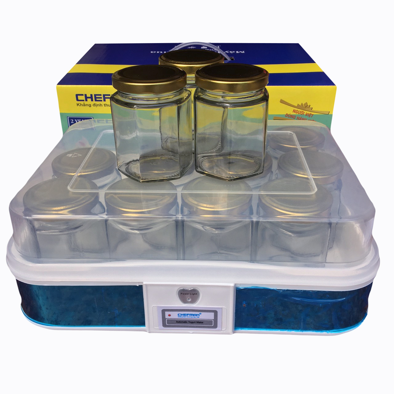 Máy làm sữa chua 12 cốc thủy tinh