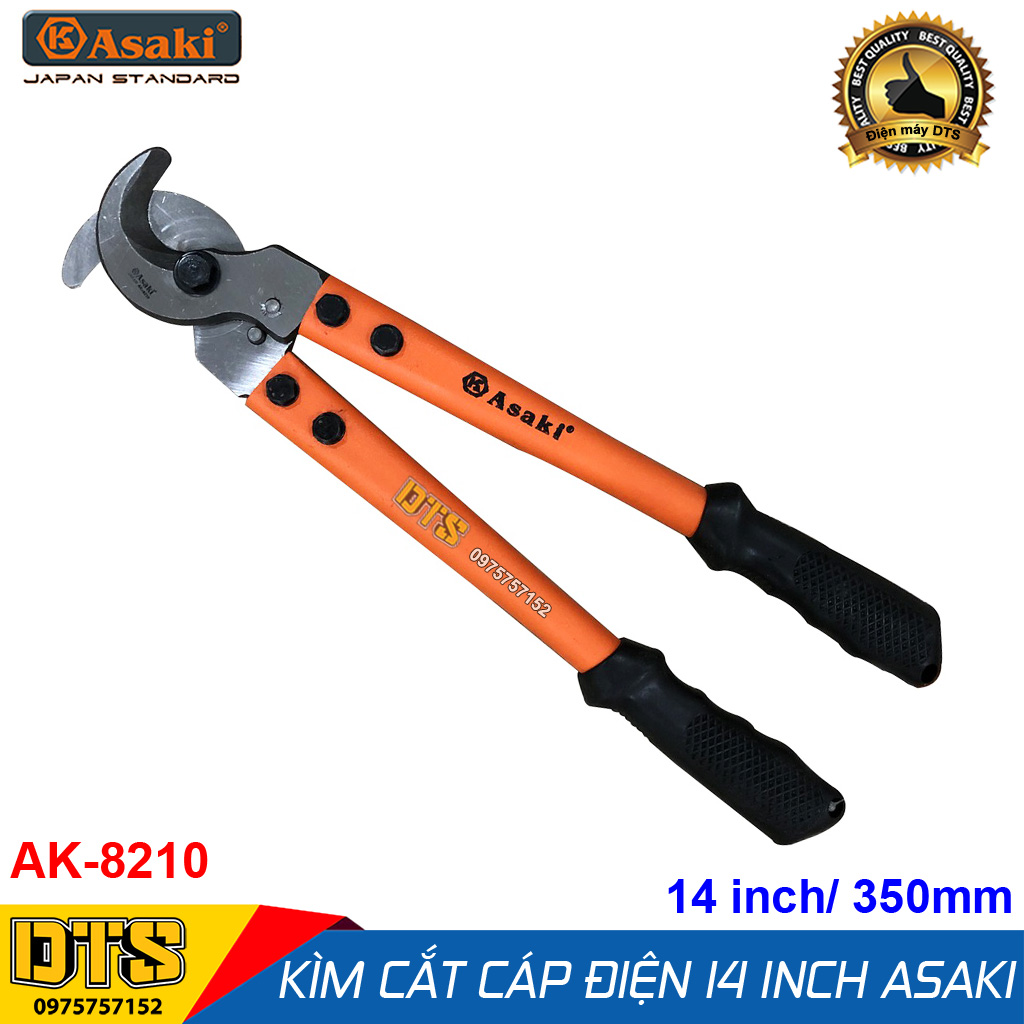 Kìm cắt cáp điện, cáp đồng, cáp nhôm, cáp quang asaki ak-8210 14inch/ 350mm
