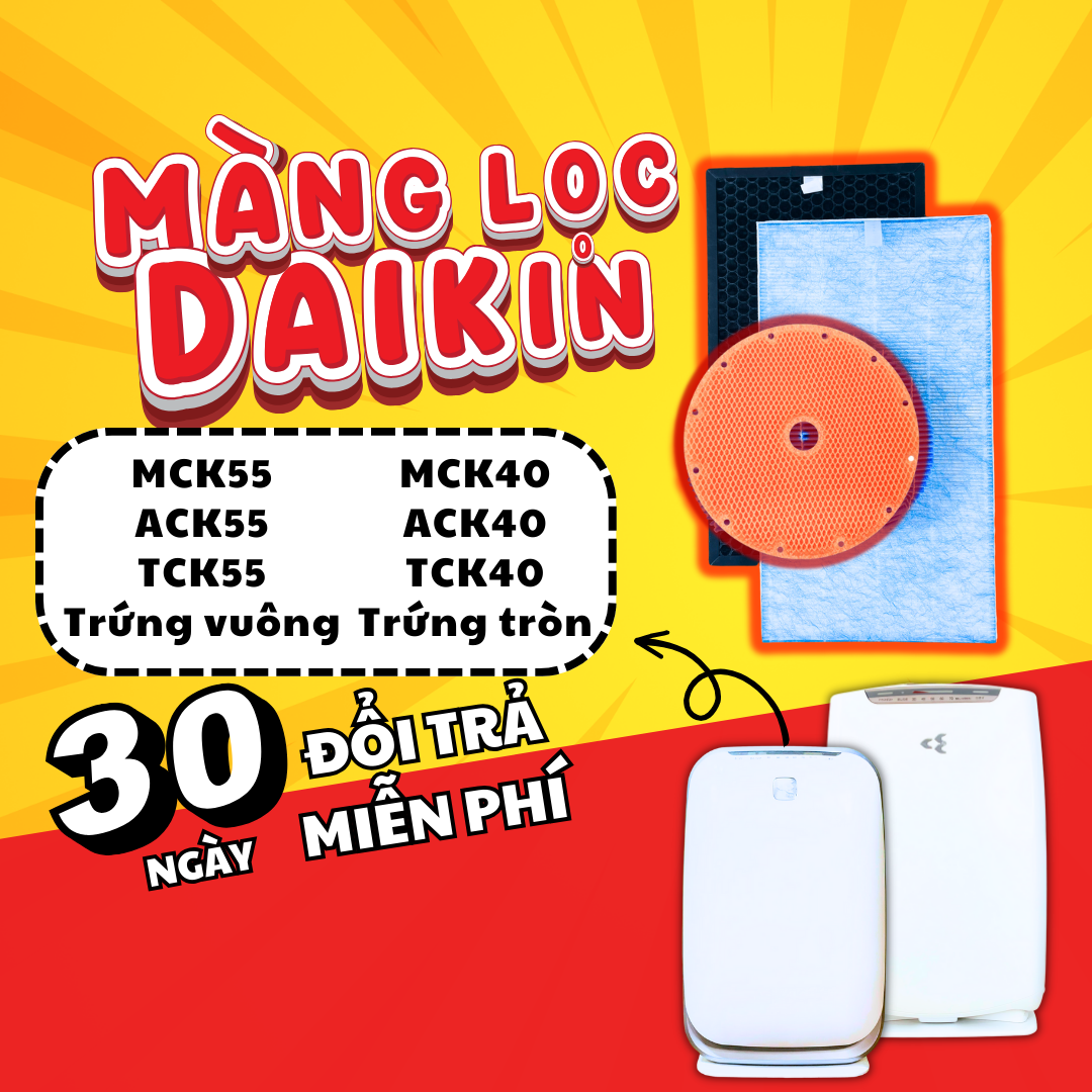 Màng lọc không khí DAIKIN nội địa nhật mck/tck/ack55, mck/tck/ack40. Màng lọc hepa daikin, màng than giá rẻ