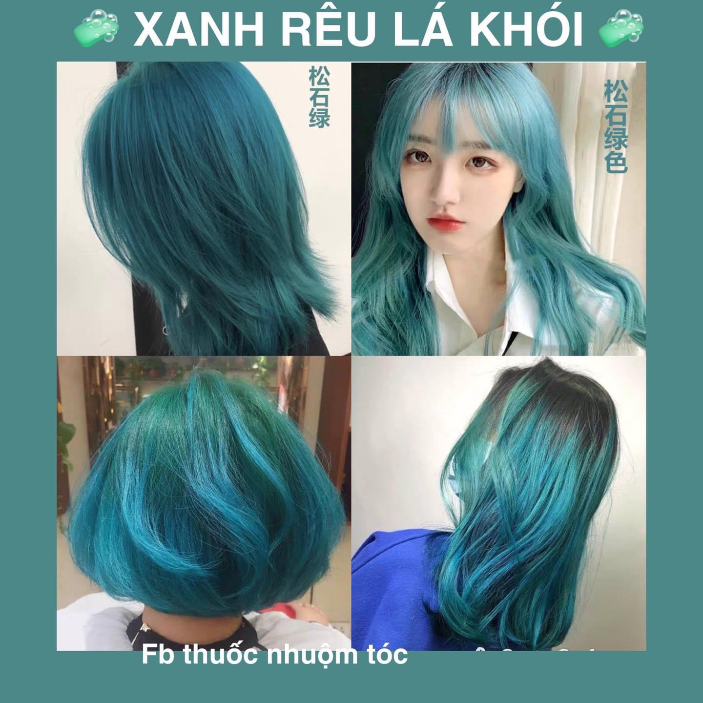 Thuốc nhuộm tóc màu XANH LÁ - Cần tẩy Tóc level 9-10 | Shopee Việt Nam