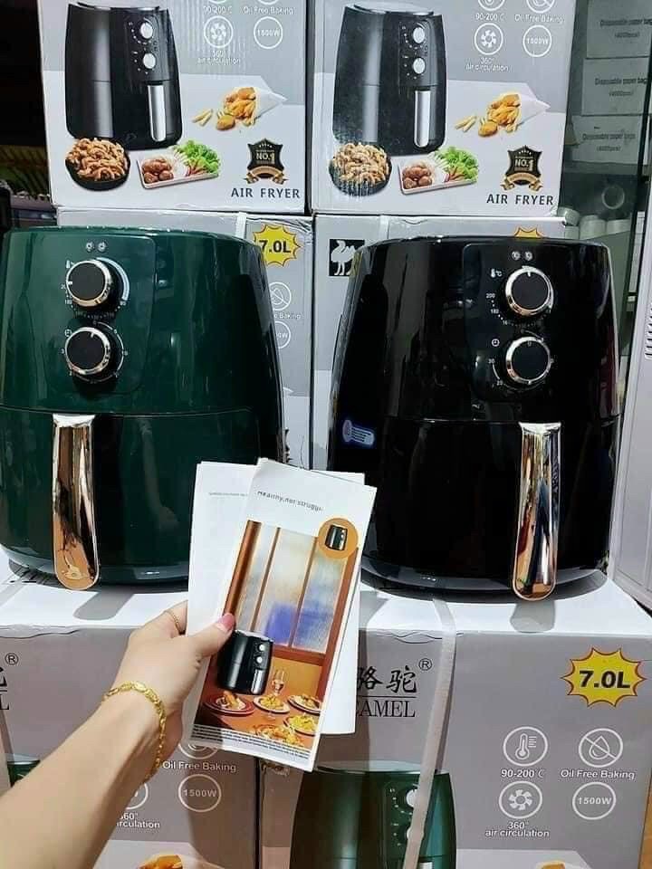 NỒI CHIÊN KHÔNG DẦU CAMEL  7 LÍT VÀ 5 LÍT với hình ảnh chú lạc đà huyền thoại  - Hãng nổi tiếng nội địa Trung