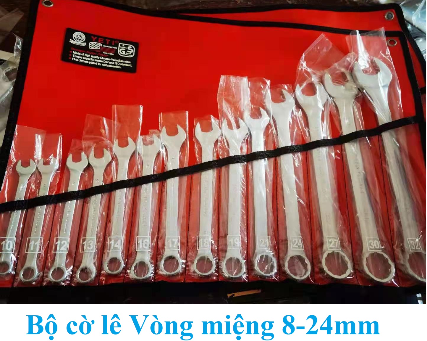 Bộ cờ lê Yeti USA 14 chi tiết 8-24mm khóa vòng miệng - bộ cờ lê Yeti USA 14 chi tiết 10-32mm khóa vòng