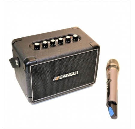 [HCM][ẢNH THẬT] Loa karaoke mini Sansui SS3-04 Tích hợp đầu vang số chỉnh âm bằng ứng dụng + Tặng kèm 1 micro lọc âm giảm hú