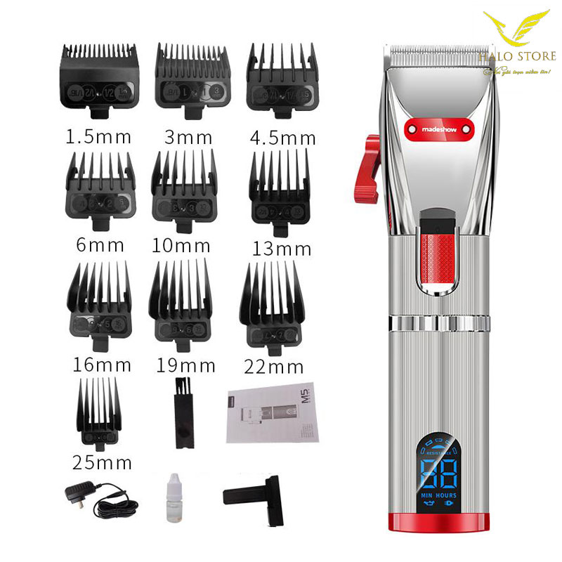 Tông đơ cắt tóc chuyên nghiệp Madeshow M5F công suất 7W, tăng đơ hớt tóc nam, cho bé đa năng tiện lợi