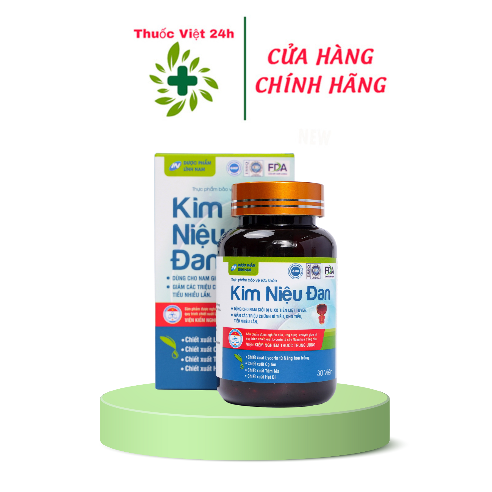 Kim Niệu Đan – Hỗ Trợ Hạn Chế Phát Triển U Xơ Phì Đại Tuyến Tiền Liệt - Hộp 30 Viên - ThuocViet24h