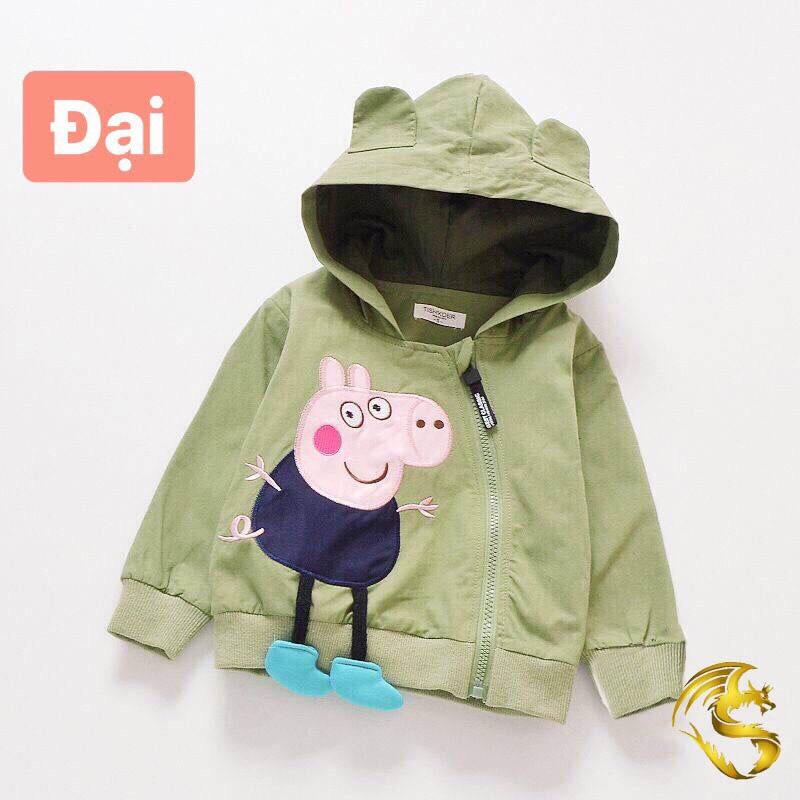 Áo khoác bé gái Peppa xinh xắn, áo khoác bé gái cỡ lớn
