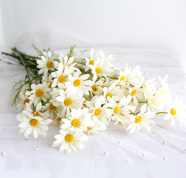 [HCM]Hoa cúc họa mi làm bằng lụa cắm bình trang trí nhà cửadecor shop quán cafe