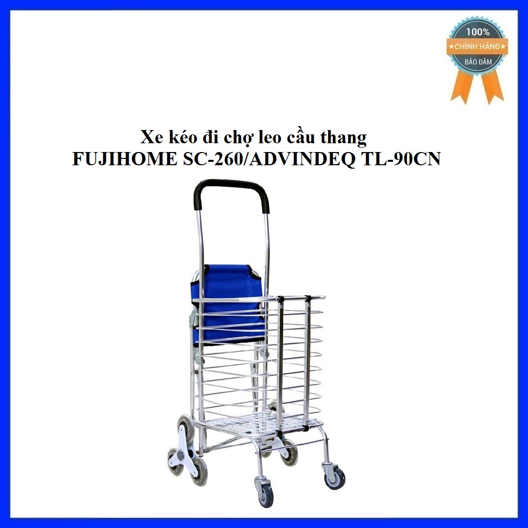 Xe kéo đi chợ leo cầu thang fujihome sc-260/advindeq tl-90cn