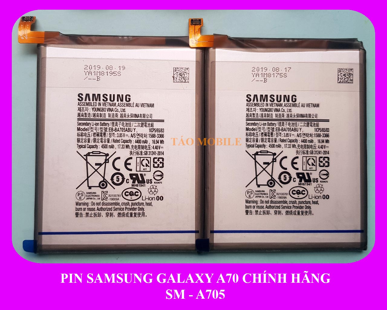 Pin samsung galaxy a70 zin công ty a705
