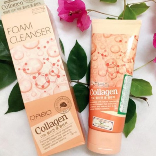 Sữa rửa mặt tái tạo da,ngăn ngừa lão hóa Dabo Collagen Hàn Quốc 180ml