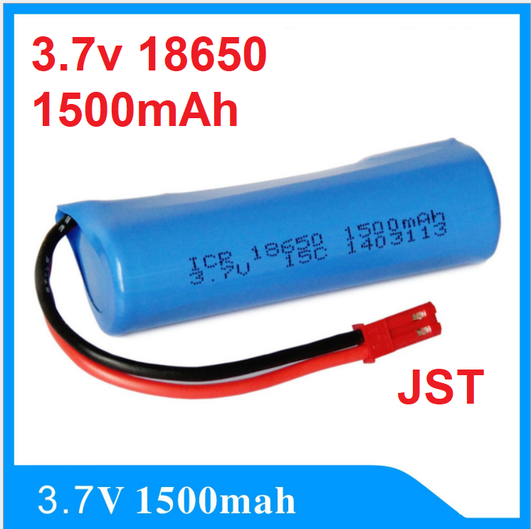 Pin sạc li-ion 3.7v 18650 cổng nối JST dung lượng cao 1500mah