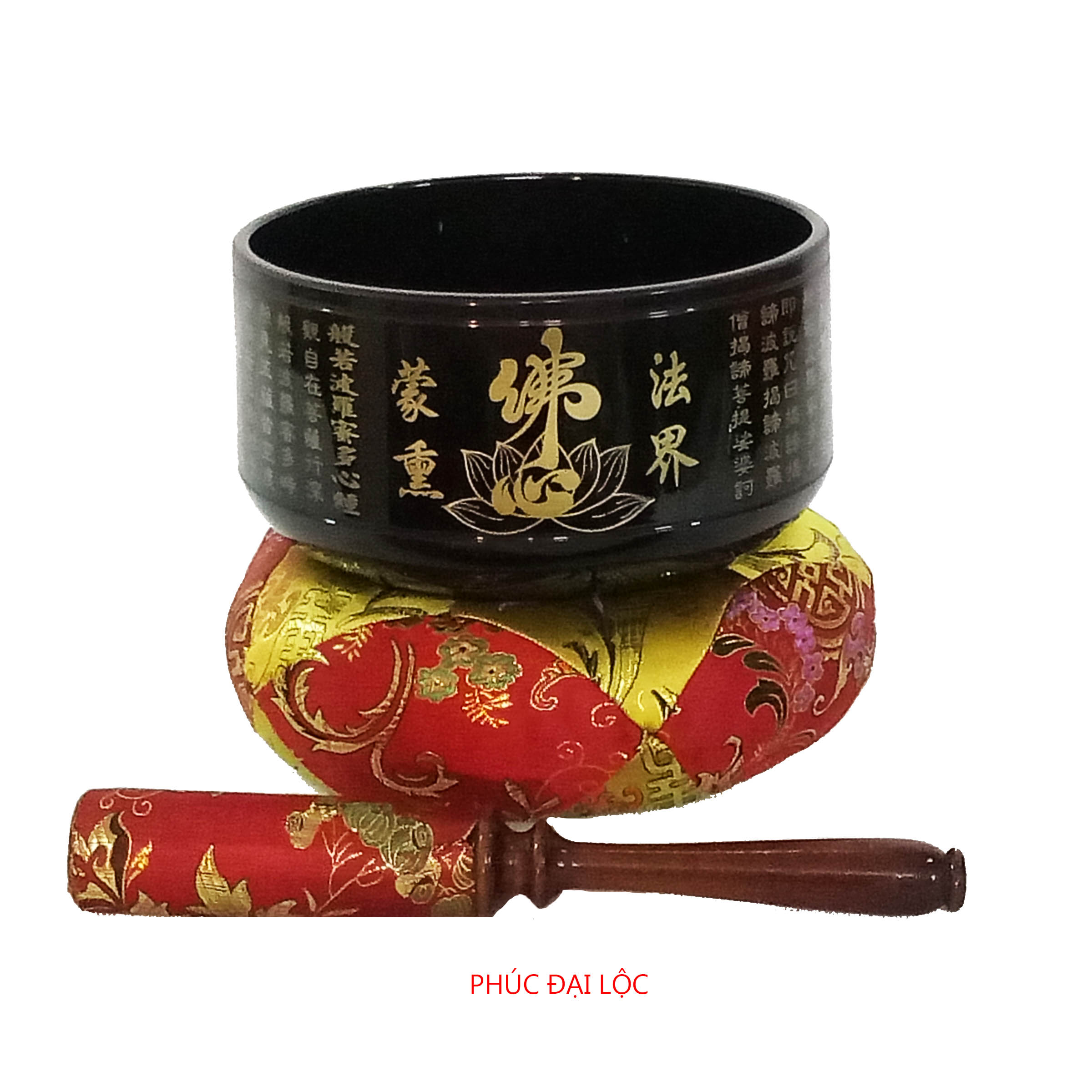 Bộ chuông tụng kinh Bát Nhã bằng đồng đường kính 11cm-13cm-16cm (CB4-5-6)