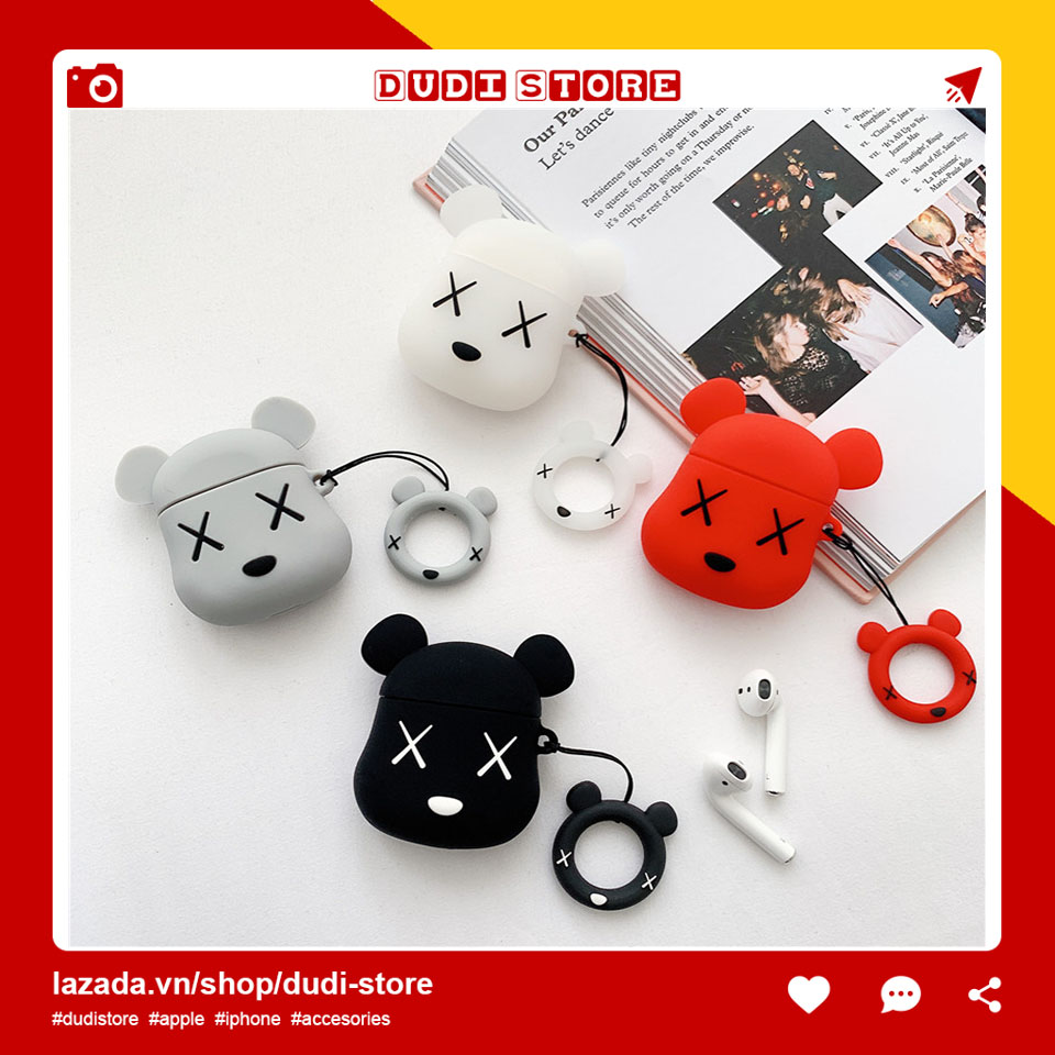🌟 Case airpods kaw 🌟 Vỏ bao airpod  silicon đựng tai nghe không dây i11 i12 i18 i100 ... cute kaw