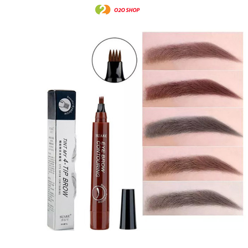 Bút chì kẻ mày phẩy sợi 4D Suake - chất lượng cao- chì mày phẩy đẹp