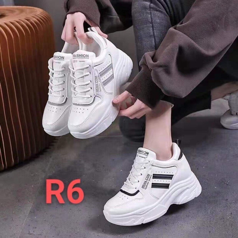 Giầy thể thao độn đế 2 vạch mã r6