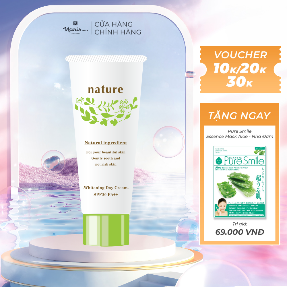 Kem dưỡng da ban ngày Naris Nature Whitening SPF20/PA+ (40g)