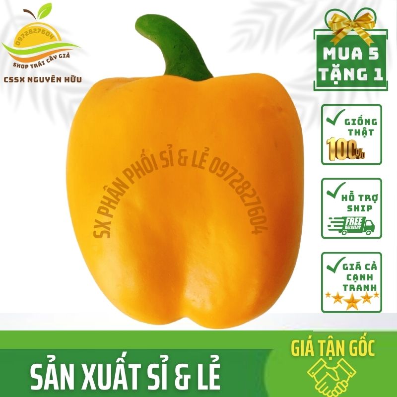 Trái giả quả ớt chuông vàng mô hình việt nam công nghệ thái lan giống thật 99%- dùng trang trí