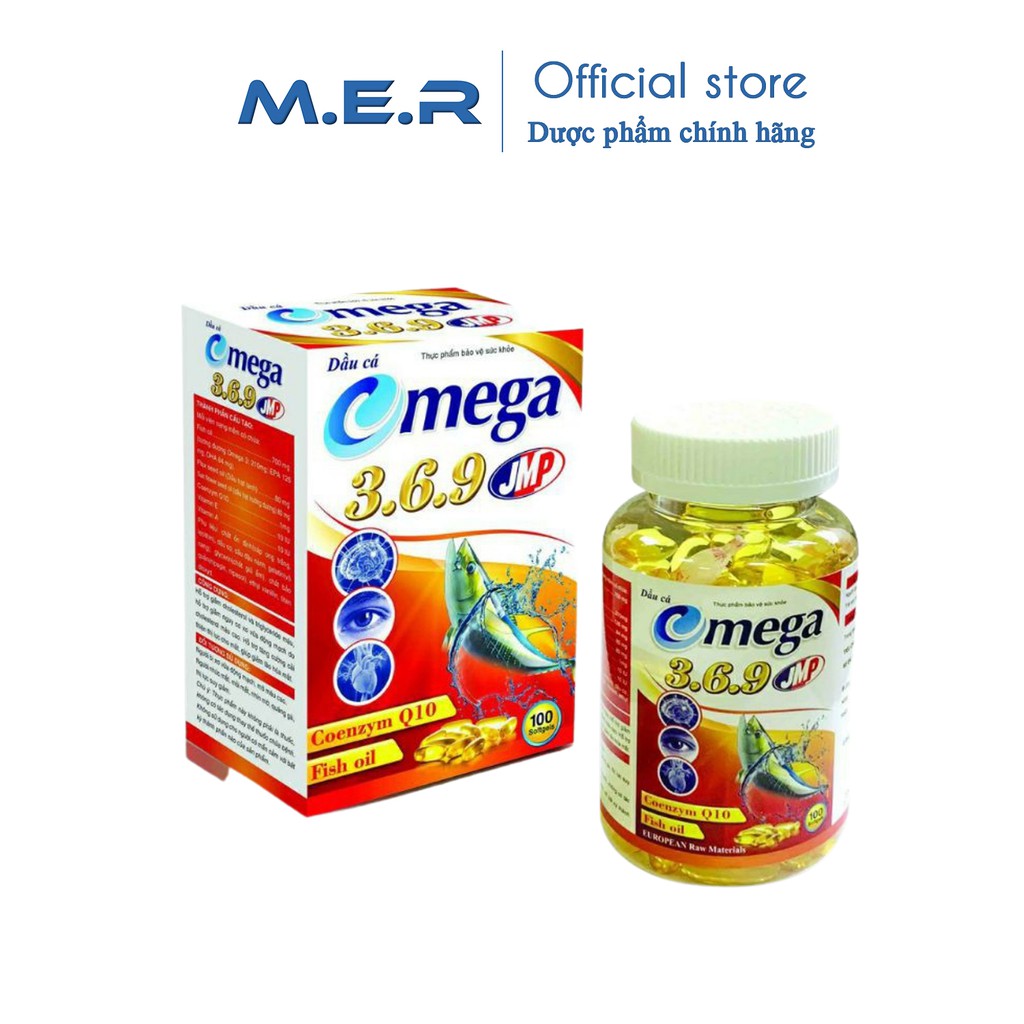 Viên dầu cá Omega 3.6.9 JMP - Hỗ trợ bổ mắt, tim mạch, trí não