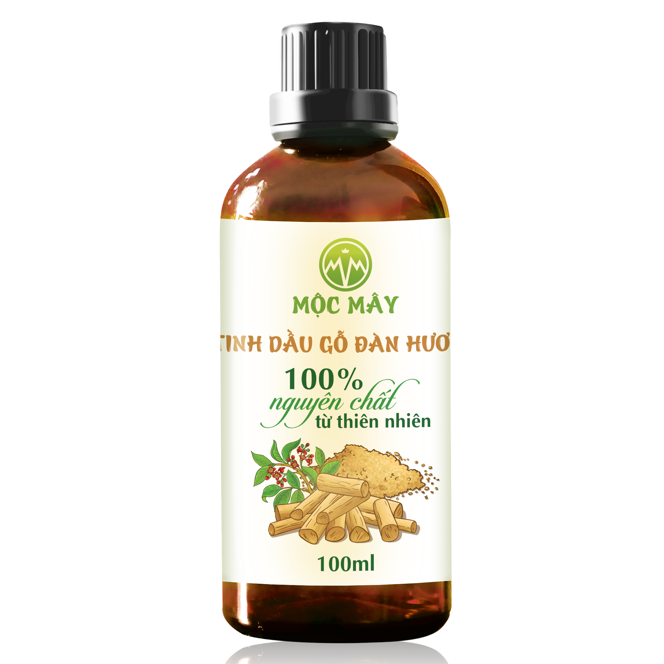Tinh dầu gỗ Đàn Hương 100ml nguyên chất Mộc Mây - tinh dầu nguyên chất từ thiên nhiên xông phòng, thơm phòng, thư giản, đuổi muỗi