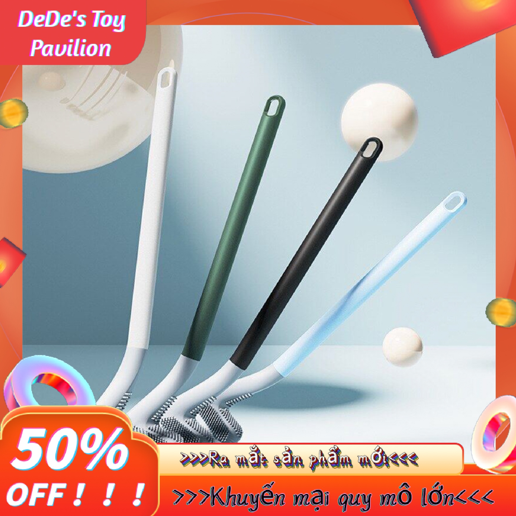 Bàn chải vệ sinh silicone mới 2021 bàn chải vệ sinh tay cầm dài không trơn trượt Bàn chải làm sạch nhà vệ sinh silicon dẻo TPR bán chạy ở Nhật Bản và Châu Âu dụng cụ làm sạch nhà vệ sinh tuyệt vời