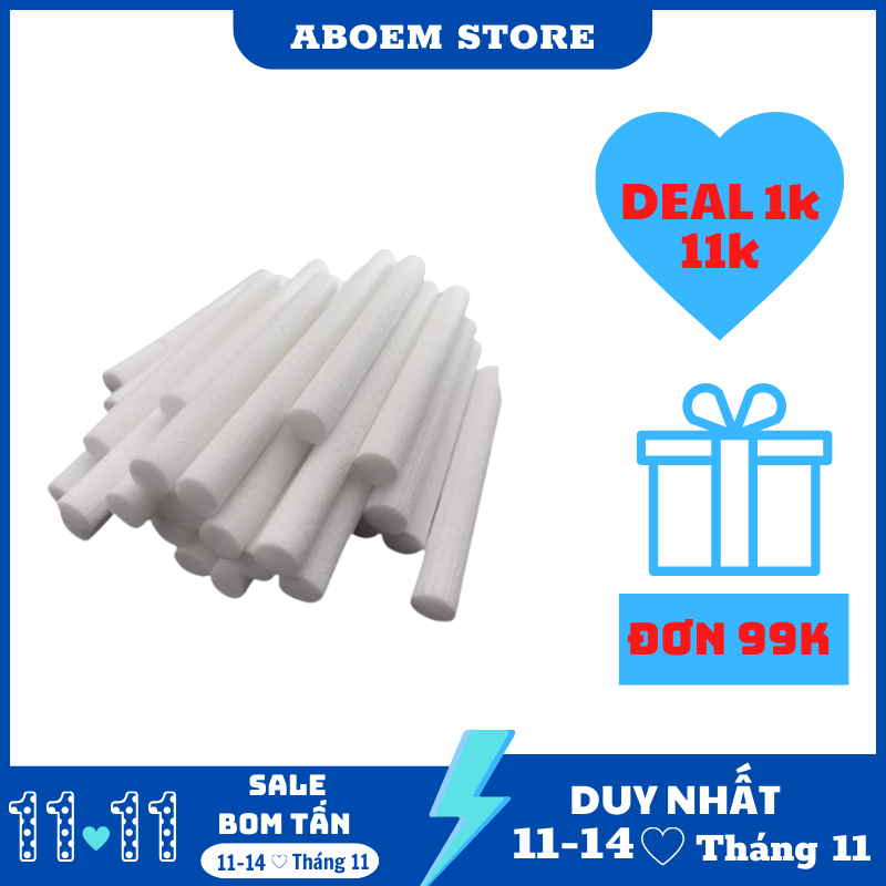 [11/11-14/11 Tặng quà cho đơn từ 69k]Que bông thay thế máy xông tinh dầu tạo ẩm phun sương - ABOEM STORE