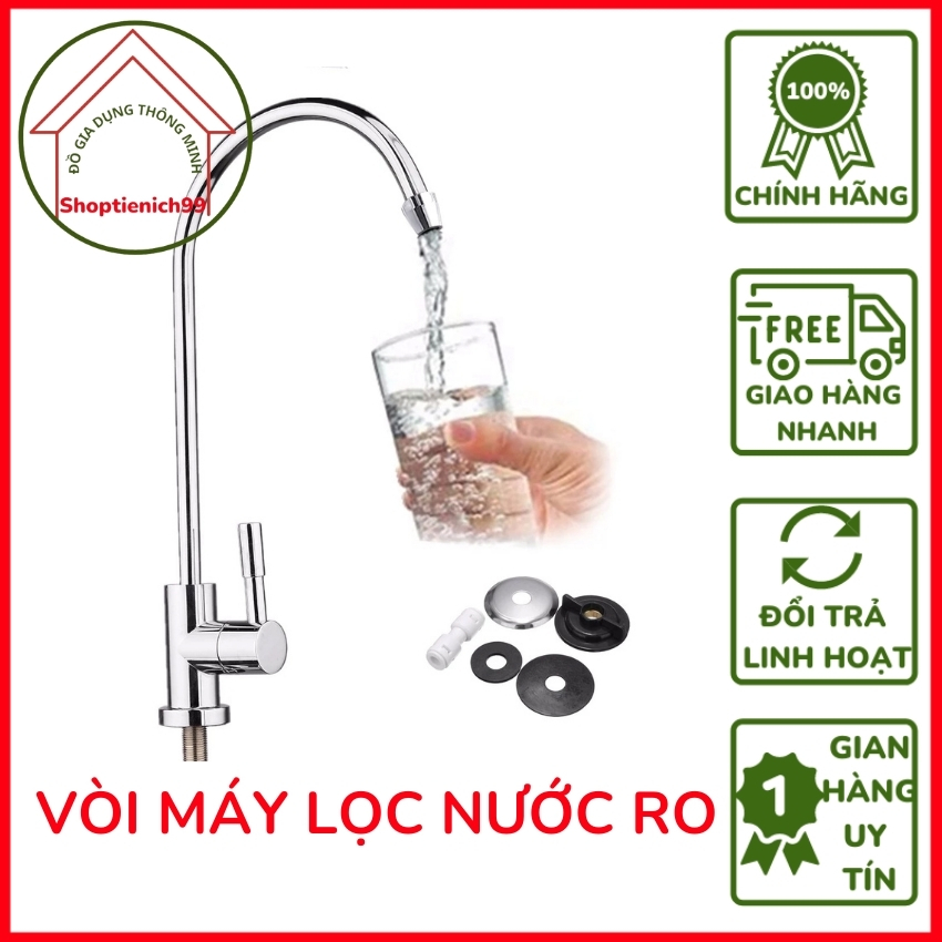 Vòi Máy Lọc Nước RO, Vòi RO Chất Liệu Inox 304 Siêu Bóng Siêu Bền An Toàn Với Người Sử Dụng, Lắp Đặt Dễ Dàng, Thay Thế Cho Các Loại Máy Lọc Nước RO Và Nano...