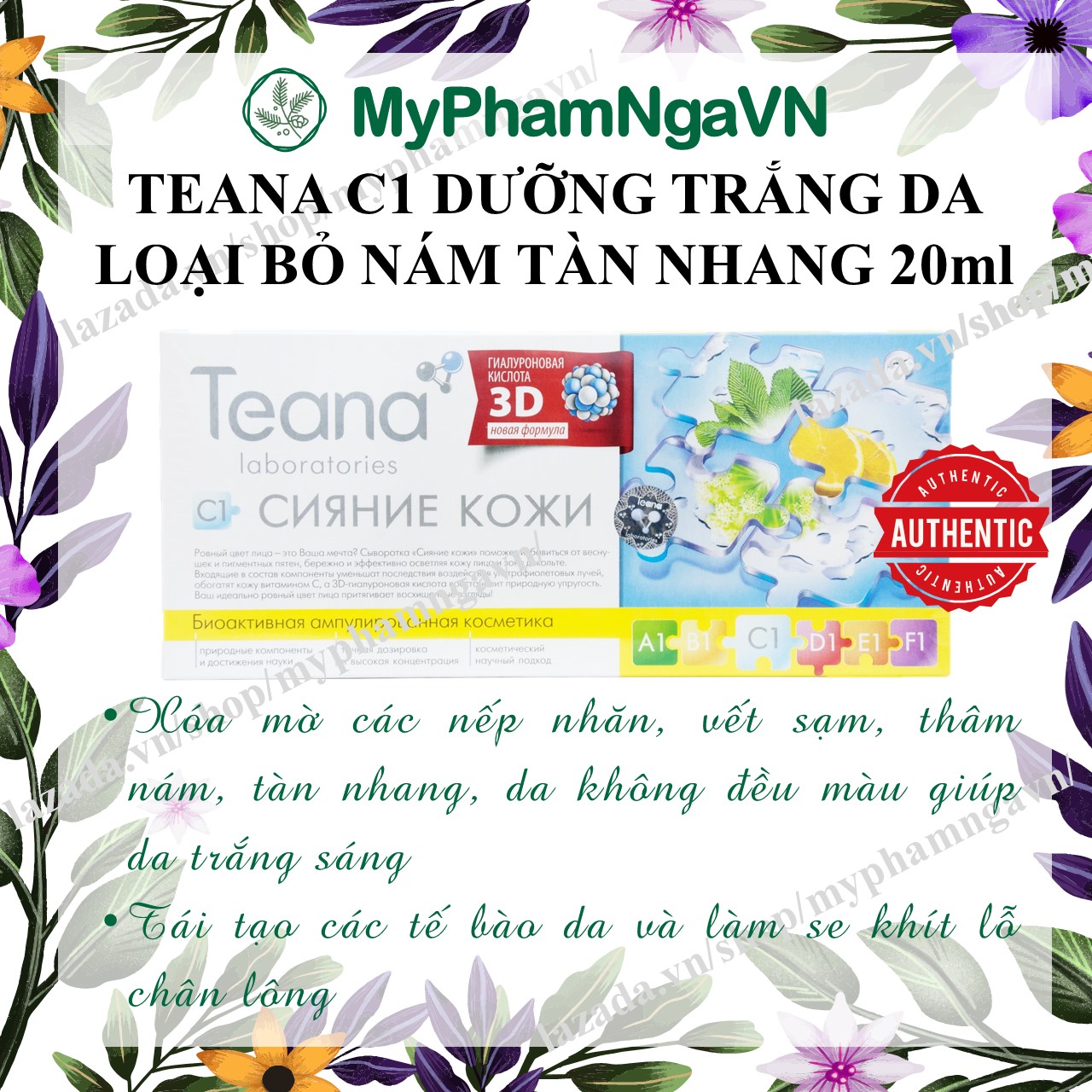 [HCM]Serum Collagen Tươi Teana C1 Dưỡng Trắng Da Giảm Nám Và Tàn Nhang