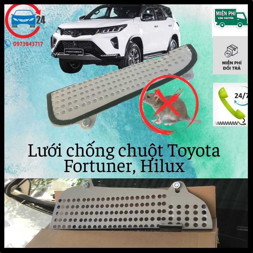 [ KỊCH GIÁ] Lưới Chống Chuột Ô Tô FORTUNER_HILUX, Tấm Chống Chuột Toyota Fortuner, Hilux 2009-2030