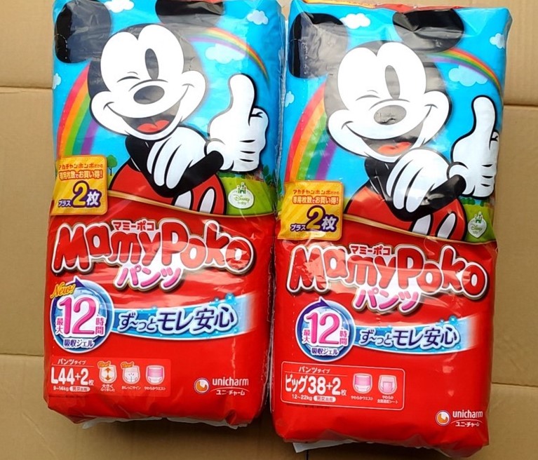 [HCM]Tã quần MamyPoKo Mickey-Đoremon nội địa Nhật M58/L42/XL36/XXL26