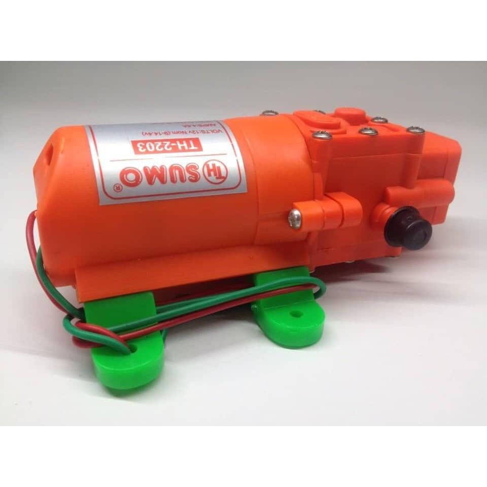 Bơm mini 12V SUMO JAPAN 60W - 7L/Phút Tự động Ngắt Áp lực 100psi, OSAKA JAPAN 8L/PHÚT áp lực 160PSI, chế độ tự động ngắt (tự ngắt khi đóng đầu nước ra, tự chạy lại khi mở khóa đầu nước ra