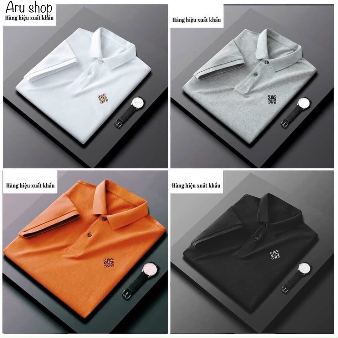 Áo polo nam ngắn tay cổ bẻ vải cotton co dãn thoáng mát