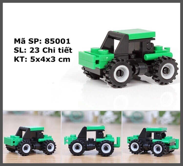 Combo đồ chơi trẻ em 3 xe ô tô xếp hình LEGO CITY từ 27 đến 32 chi tiết nhựa ABS cao cấp cho bé từ 4 tuổi trở lên phát triển trí tuệ và sáng tạo 7
