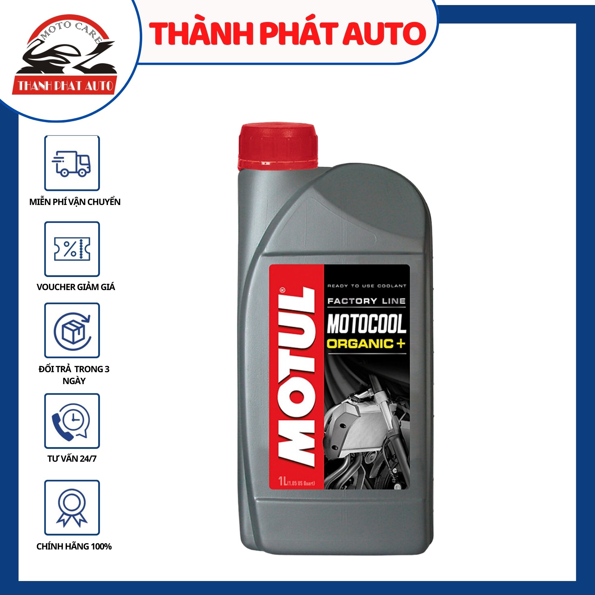 Nước mát cho xe máy Motul Motocool Organic + 1L