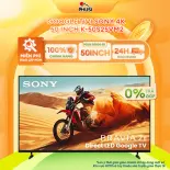 [GIAO LẮP MIỄN PHÍ HCM] K-50S25VM2 Google Tivi Sony 4K 50 inch - BH Chính Hãng, Mới 100%