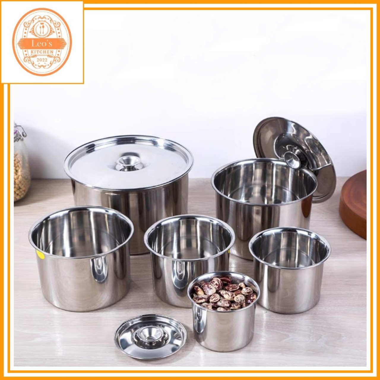 Thố trộn, thố cơm inox 304 có nắp đa năng nhiều kích thước